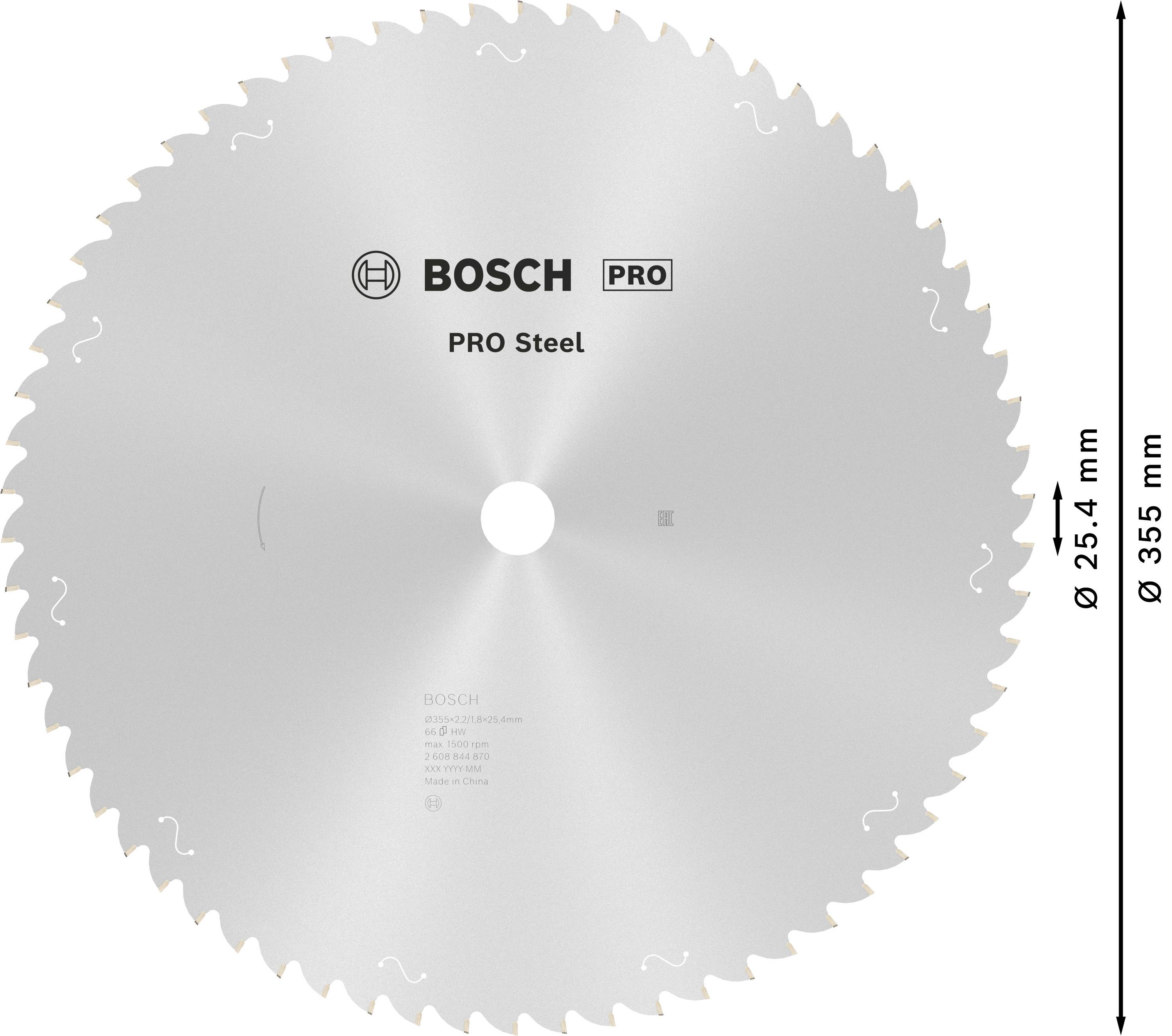 Bosch Accessories 2608844870 2608844870 Kreissägeblatt Zähneanzahl: 66 1St.
