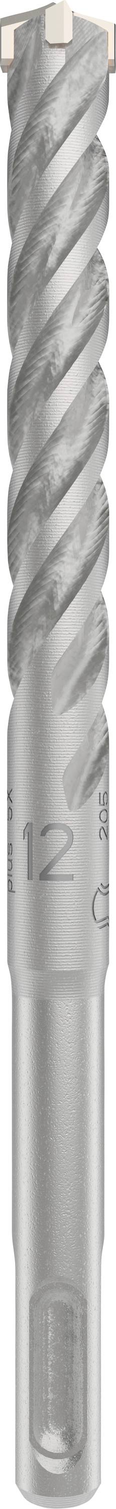 Metallbohrer mit Spiralnutendesign und zylindrischem Schaft, geeignet für Betonbohrungen. Zahl '12' auf der Oberfläche.