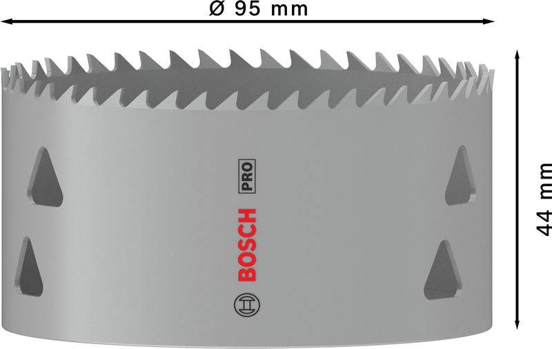 Metallsägeblatt mit einem Durchmesser von 95 mm und einer Höhe von 44 mm, Marke Bosch Pro.
