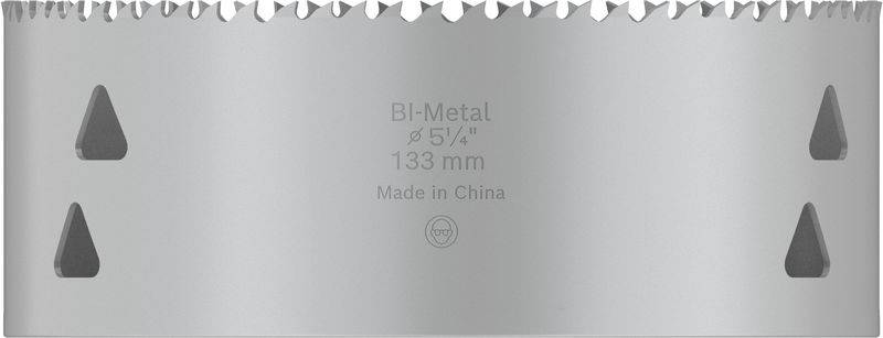 Silberner Bi-Metall-Sägekranz mit 133 mm Durchmesser, Beschriftung 'Bi-Metal ø 5¼