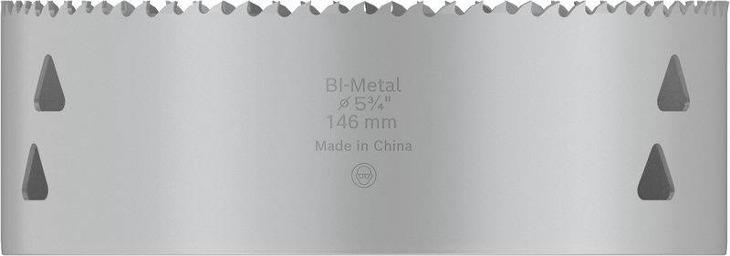 Metallsägeblatt mit der Aufschrift 'Bi-Metal 146 mm, Made in China'.