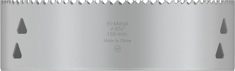 Silberne Lochsäge mit der Aufschrift 'Bi-Metal 6 5/8