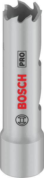 Bohrkrone von Bosch Pro, silbern, geeignet für präzises Bohren in verschiedene Materialien.