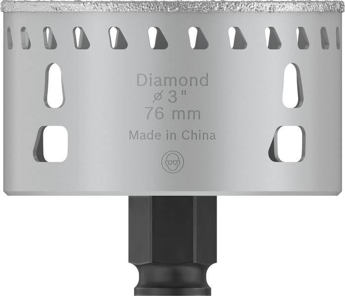 Metallbohrer mit Diamantbeschichtung, 76 mm Durchmesser, 'Diamond 3
