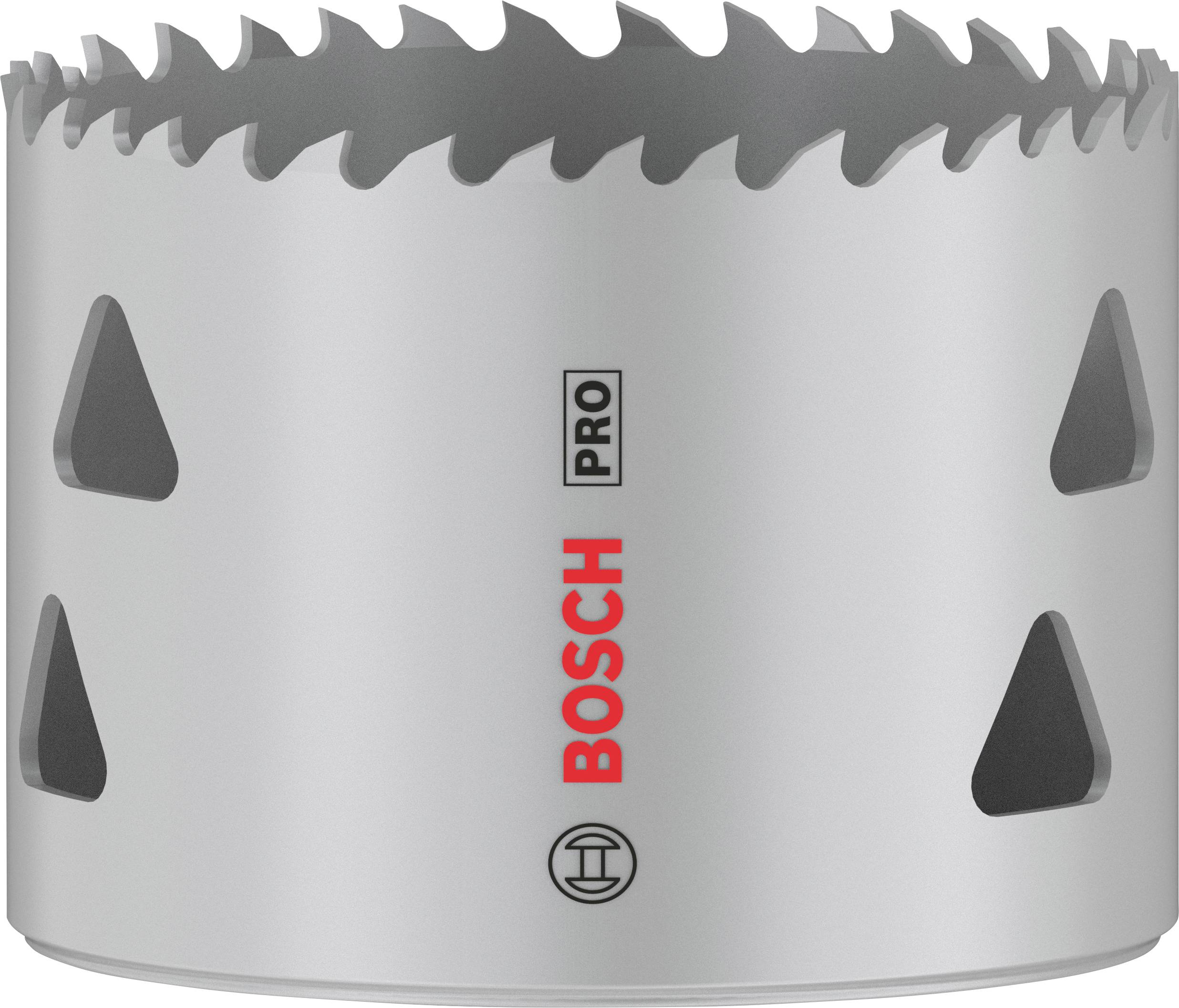 'Bi-Metall Lochsäge von Bosch' mit scharfen Zähnen und robuster Stahlkonstruktion, geeignet für präzises Bohren in Holz und Metall.