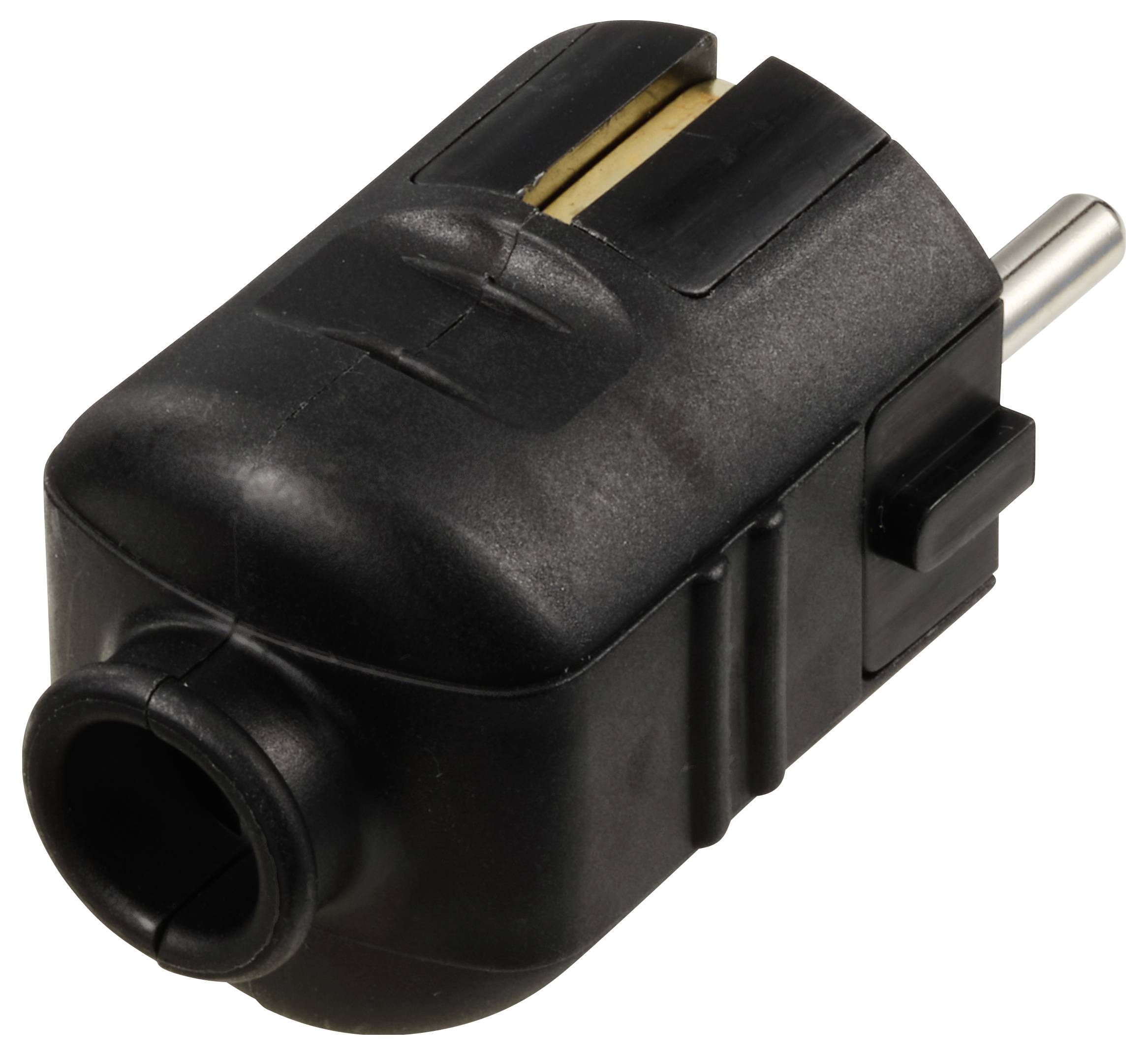 Sygonix SY-6629382 Schutzkontaktstecker Polypropolene (PP) 250 V/AC Schwarz