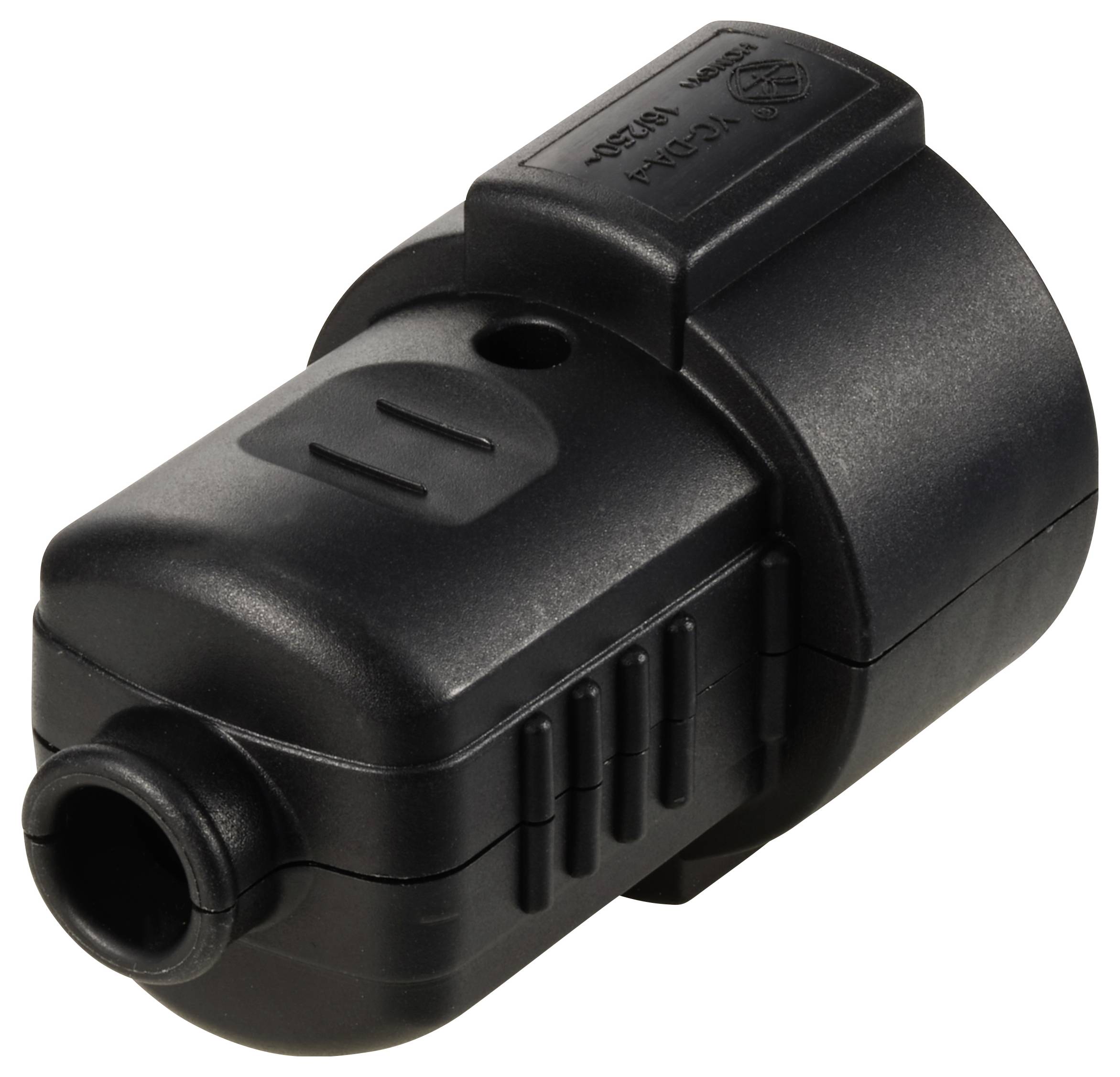 Sygonix SY-6629384 Schutzkontaktkupplung Polypropolene (PP) 250 V/AC Schwarz