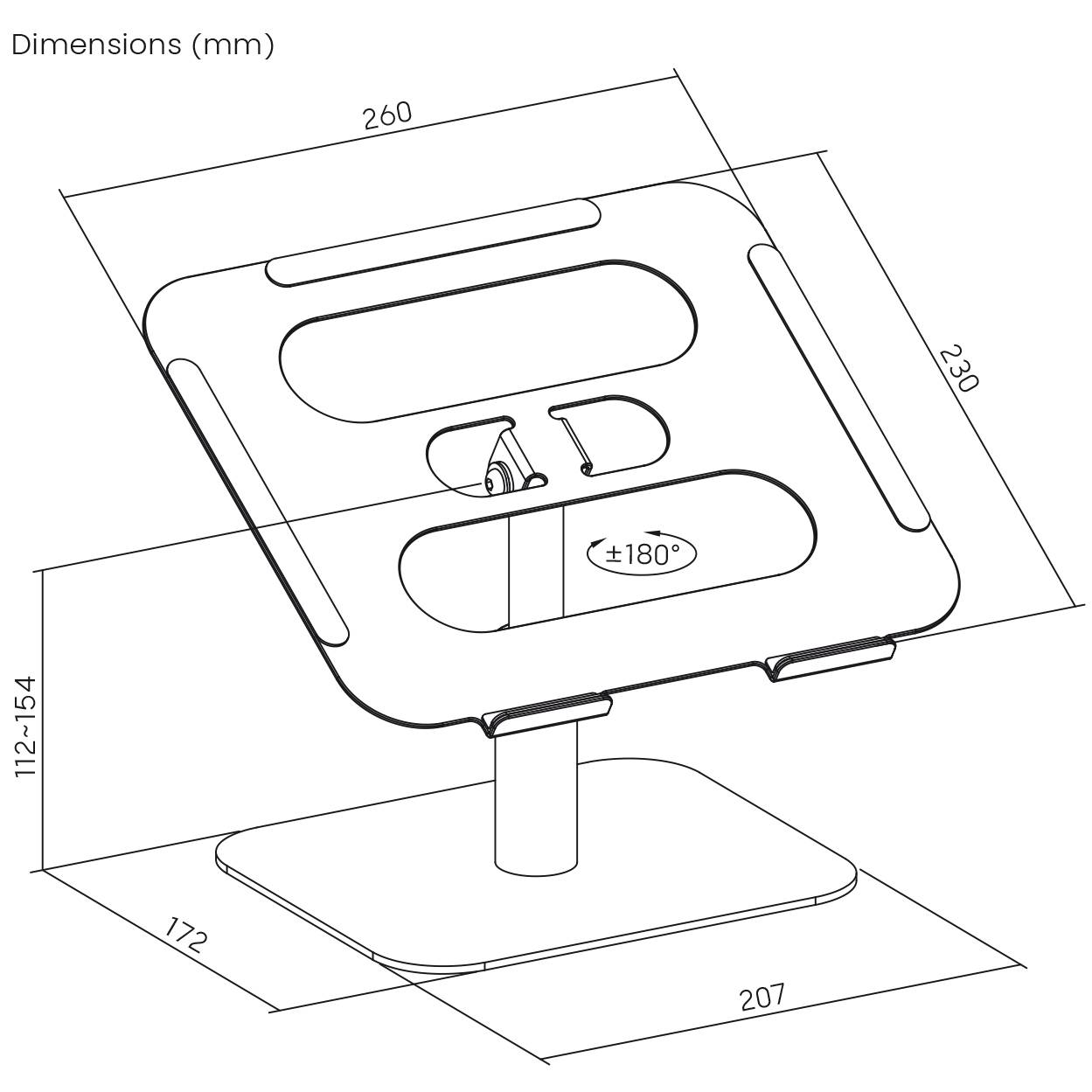 My Wall HT47L Tablet-Ständer Tablet, Notebook 27,9cm (11") - 38,1cm (15")