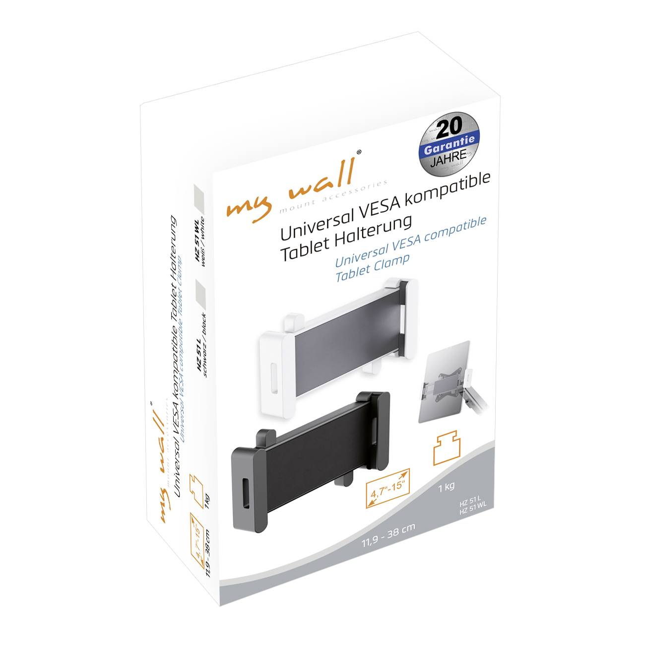My Wall HZ51L Tablet Adapter-Halter 11,9cm (4,7") - 38,1cm (15")
