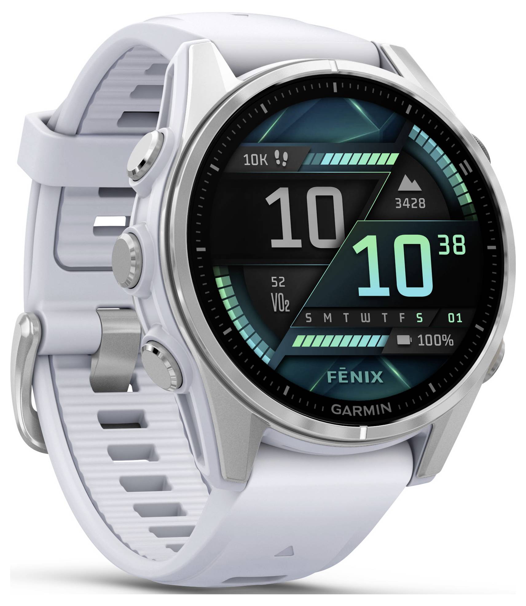 Garmin FENIX® 8 AMOLED Smartwatch 43mm Stein-Weiß