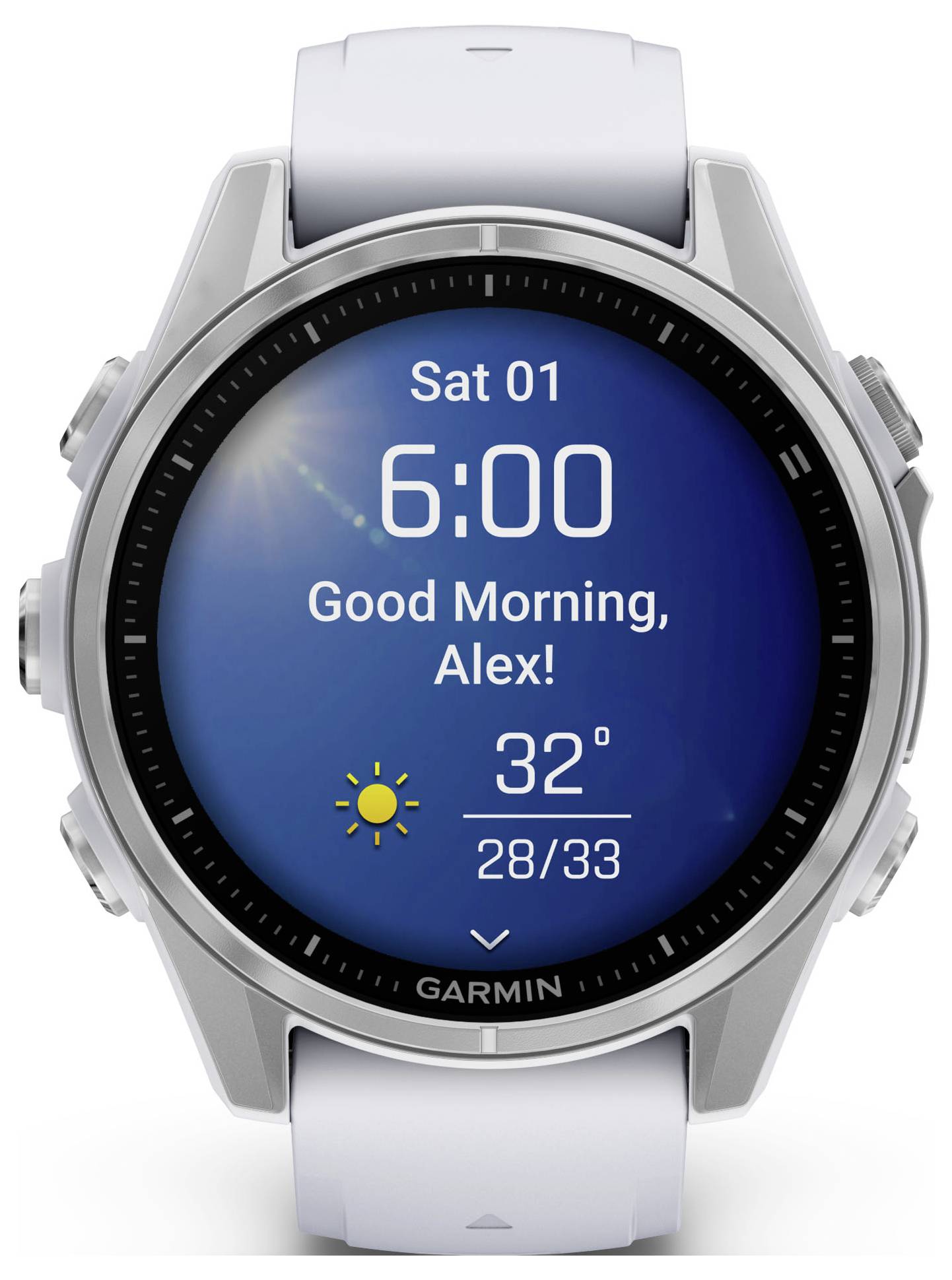 Garmin FENIX® 8 AMOLED Smartwatch 43mm Stein-Weiß