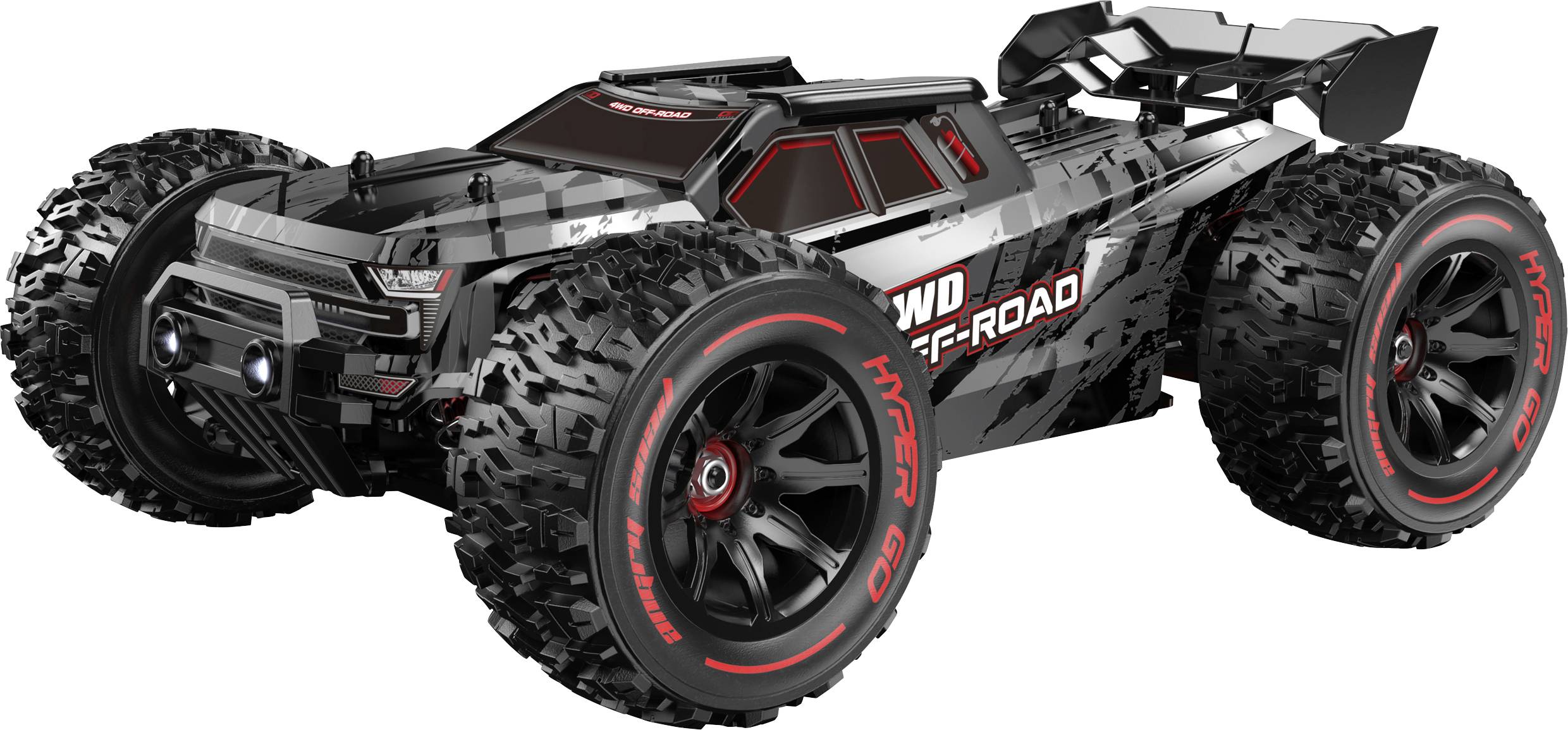 MJX Hyper GO Schwarz, Gold Brushless 1:14 RC Modellauto Elektro Truggy Allradantrieb (4WD) RtR 2,4GHz Inkl. Akku und Ladegerät