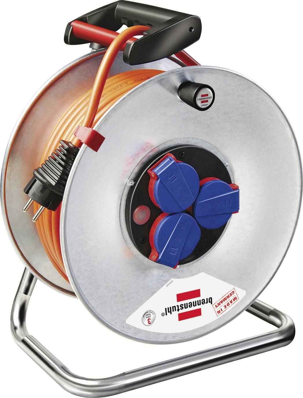 Brennenstuhl 1198328 Kabeltrommel 25 m Orange Schutzkontakt-Stecker