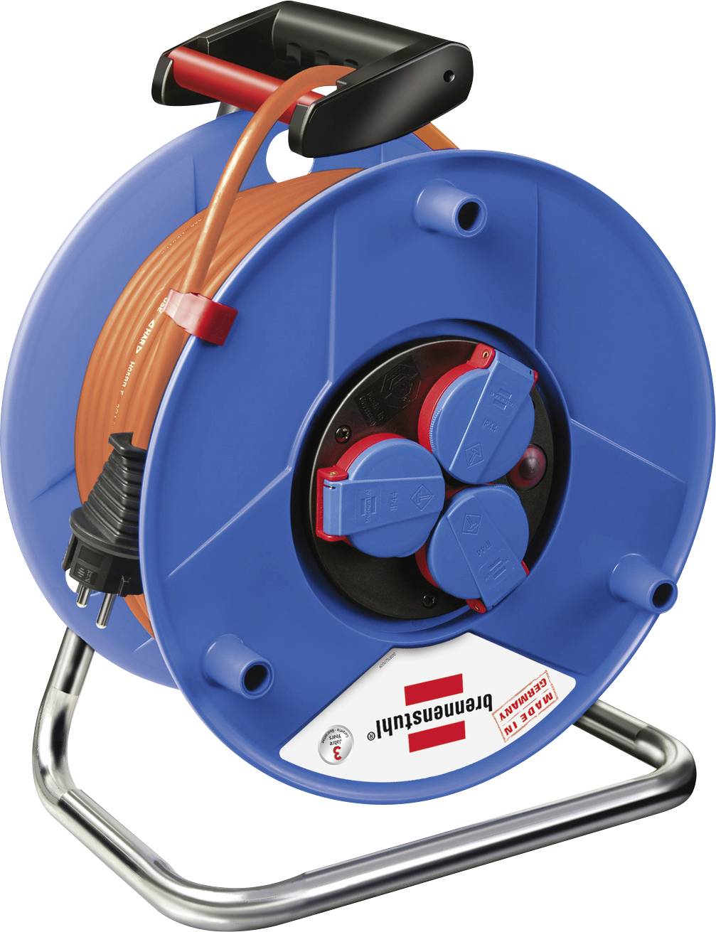 Brennenstuhl 1218358 Kabeltrommel 25 m Orange Schutzkontakt-Stecker