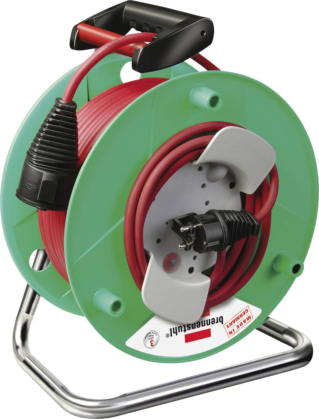 Brennenstuhl 1221948 Kabeltrommel 25 m Rot Schutzkontakt-Stecker