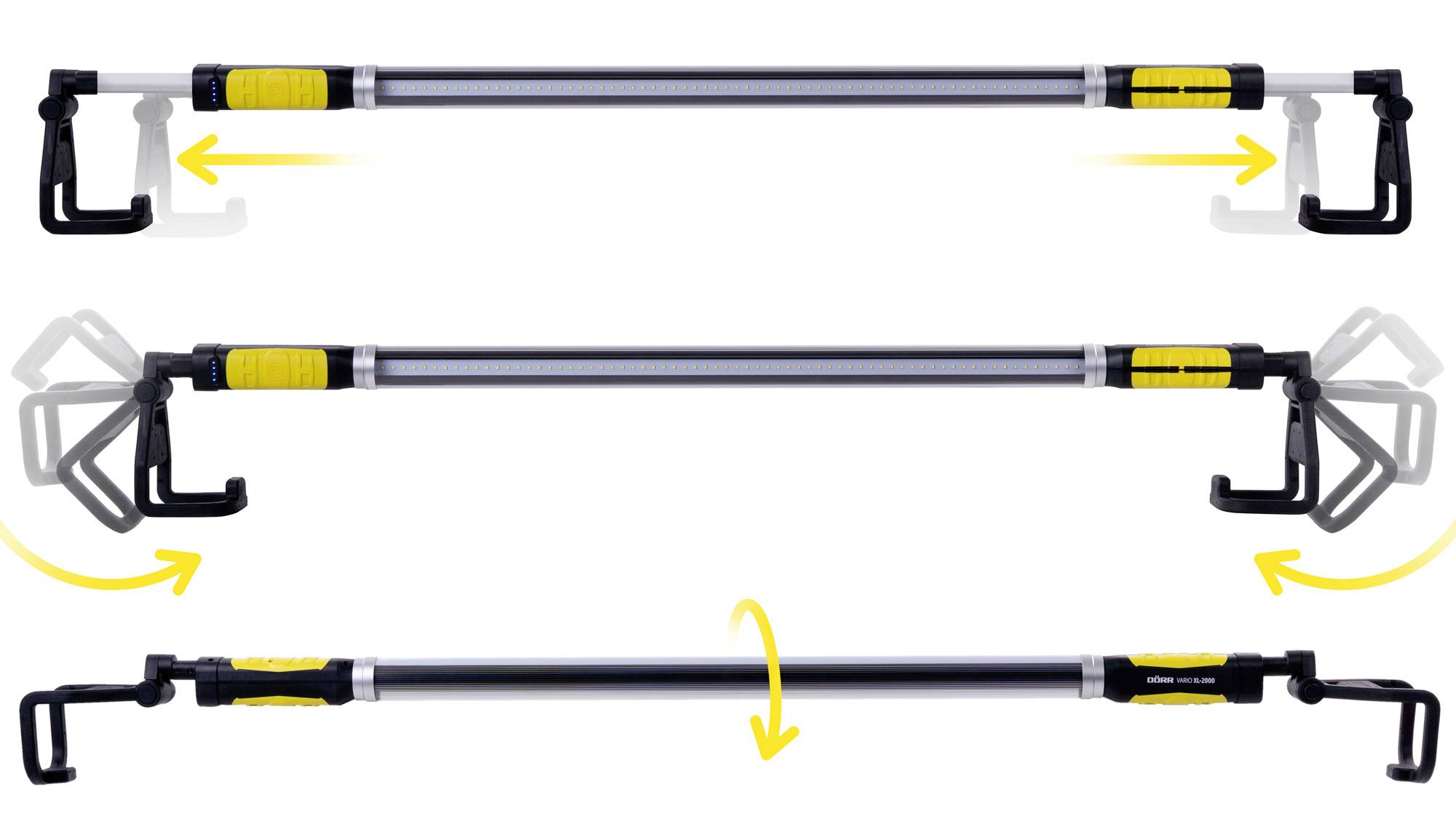 DÖRR 980382 Vario XL-2000 LED Arbeitsleuchte akkubetrieben 1200lm Anzahl mitgelieferte Akkus 4, 10 Std. Laufzeit