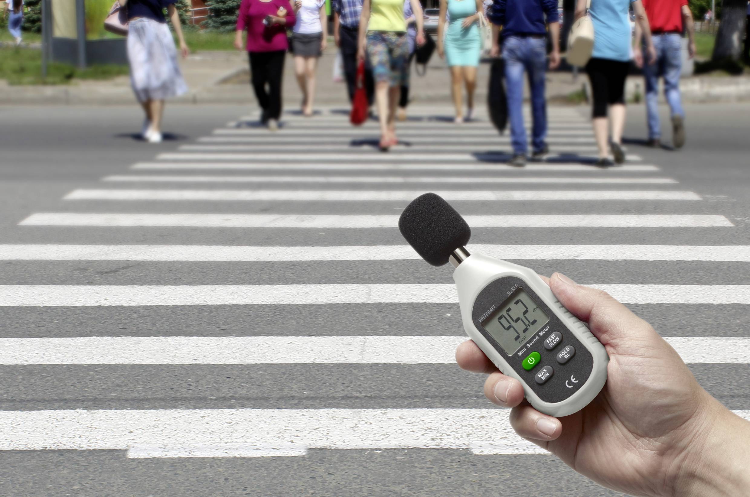 VOLTCRAFT Schallpegel-Messgerät SL-10 R 30 - 130 dB 31.5Hz - 8kHz Gehäuse aus Recycling Granulat