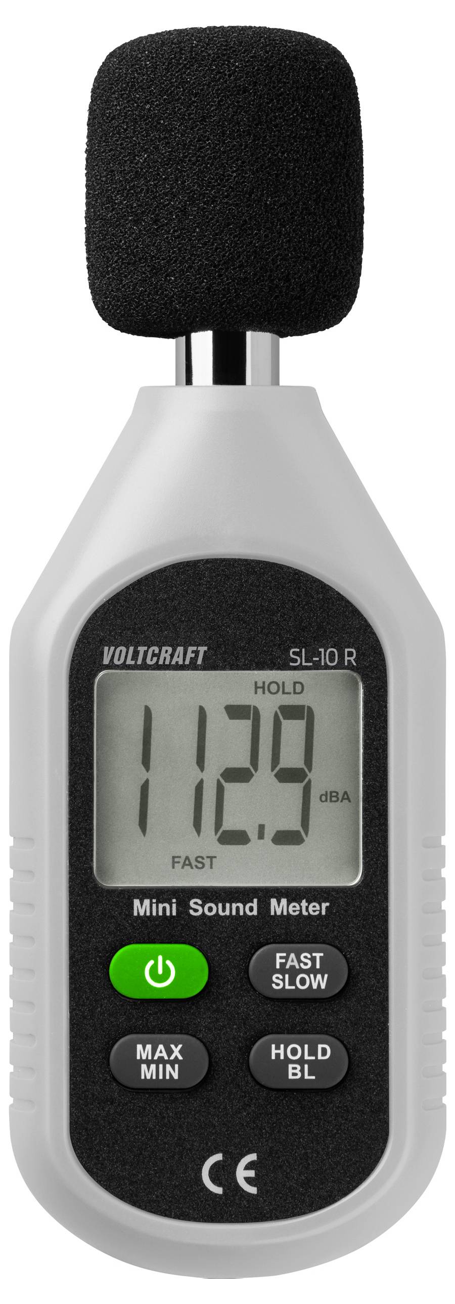 VOLTCRAFT Schallpegel-Messgerät SL-10 R 30 - 130 dB 31.5Hz - 8kHz Gehäuse aus Recycling Granulat