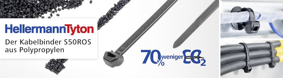 HellermannTyton 118-00272 S50ROS-PP-BK Kabelbinder 200mm 4.90mm Schwarz chemische Beständigkeit 100St.