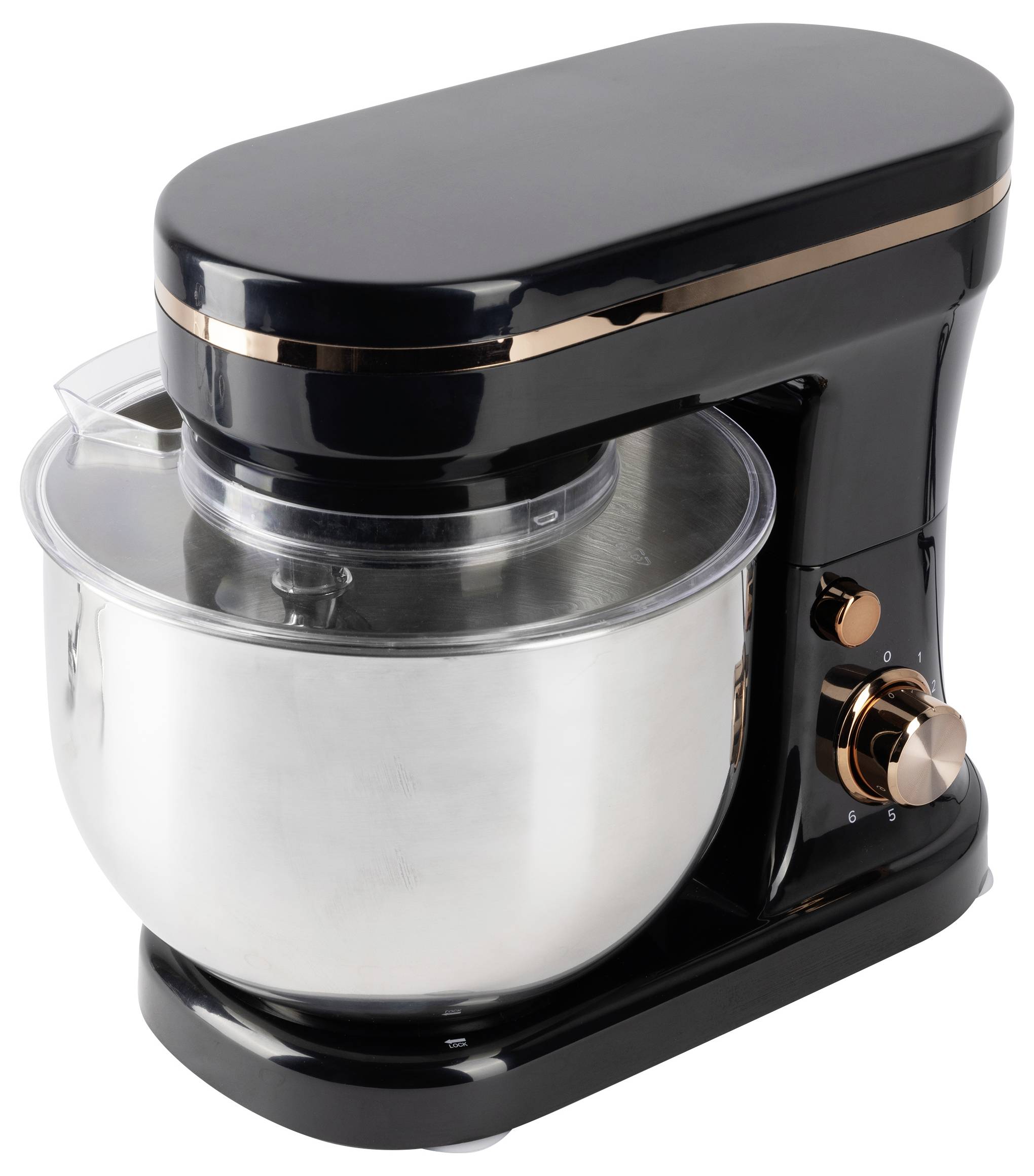 Bergner BG-50055-CP Knetmaschine 1200W Schwarz, Silber