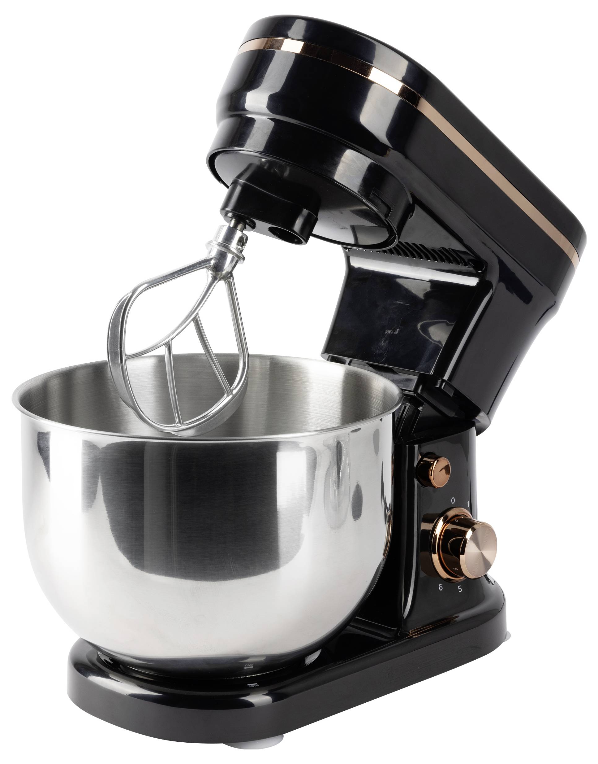 Bergner BG-50055-CP Knetmaschine 1200W Schwarz, Silber