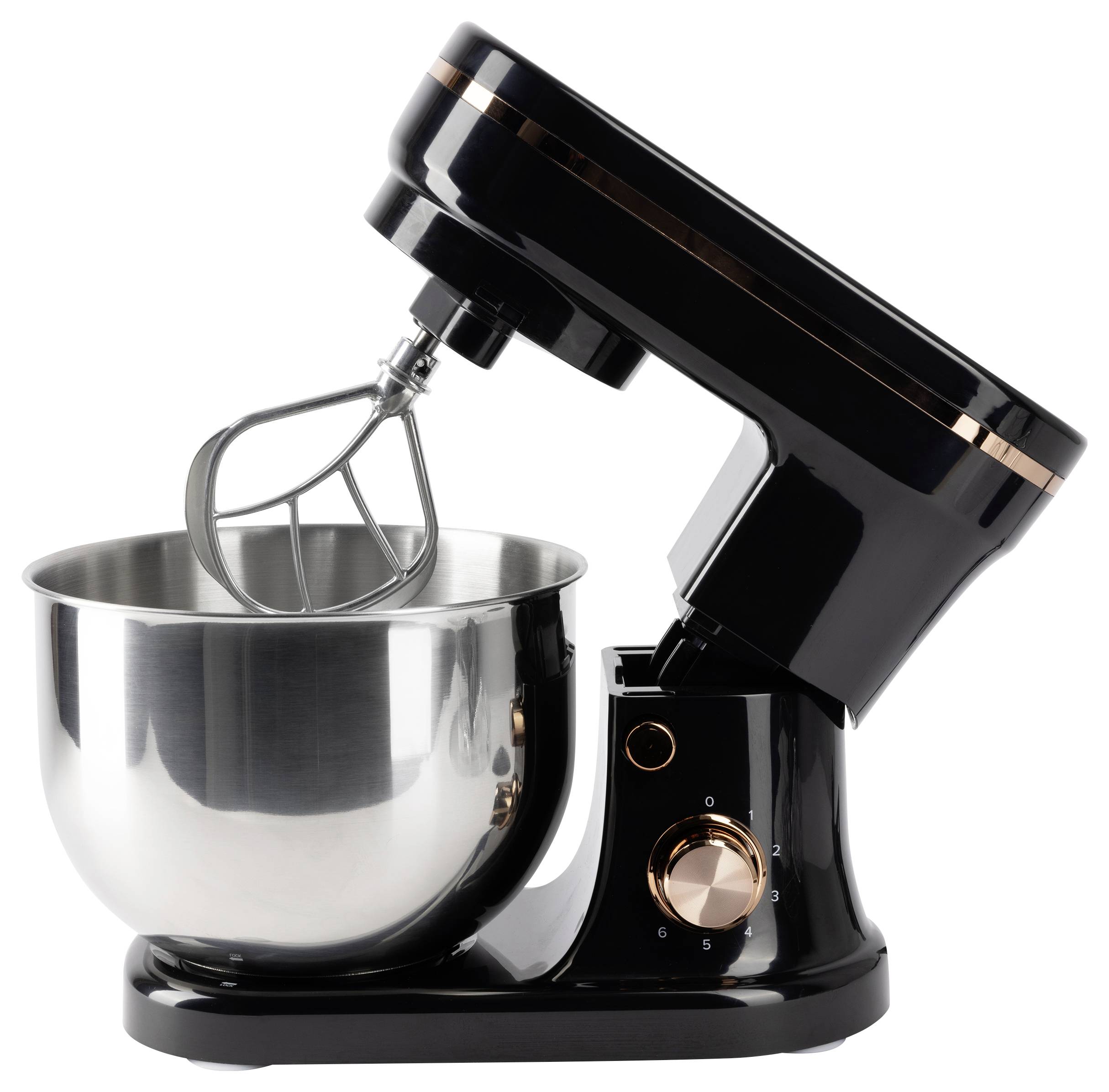 Bergner BG-50055-CP Knetmaschine 1200W Schwarz, Silber