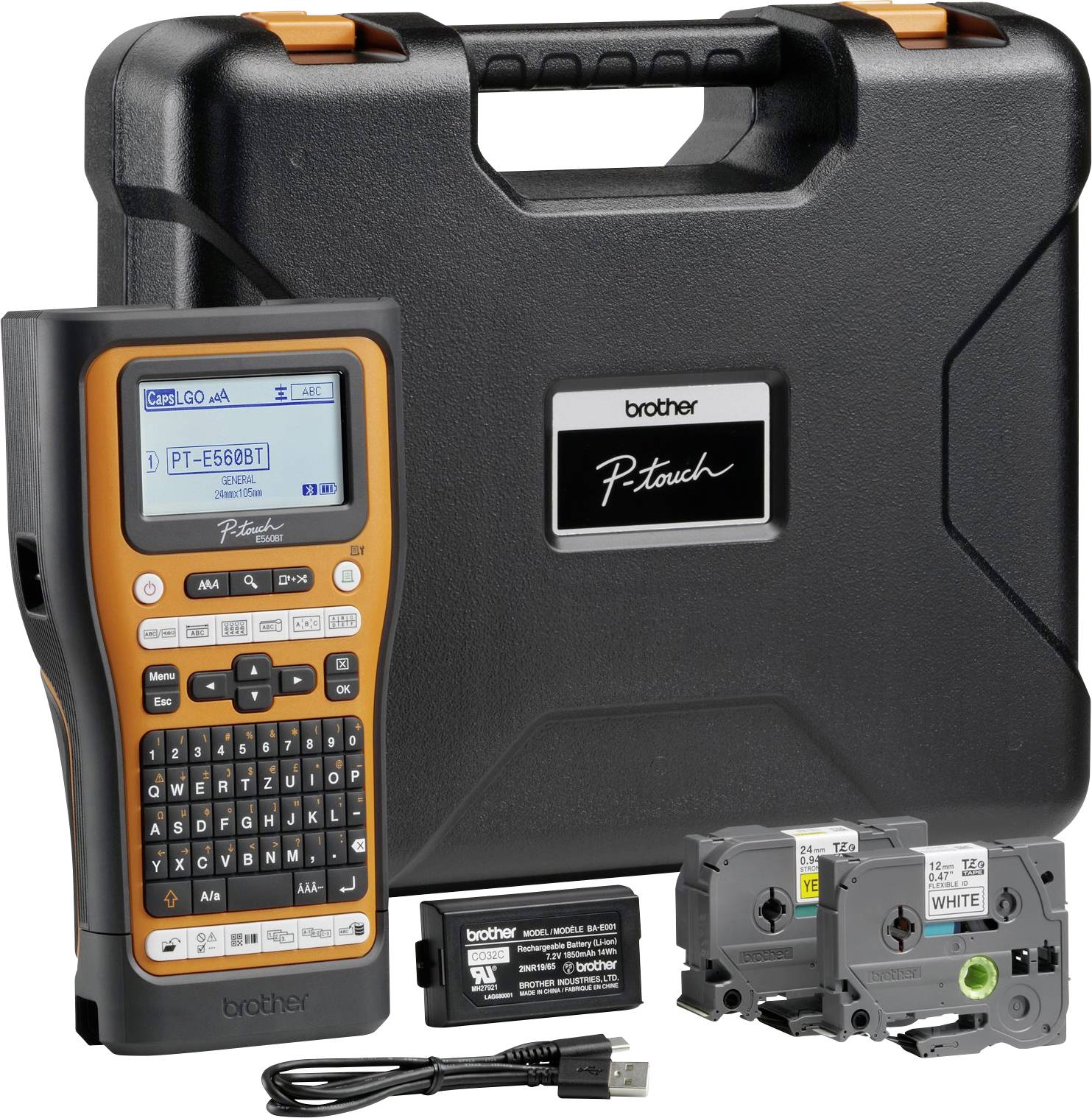 Brother P-Touch PT-E560BTVP Beschriftungsgerät Geeignet für Schriftband: TZe, HSe 3.5 mm, 6 mm, 9 m