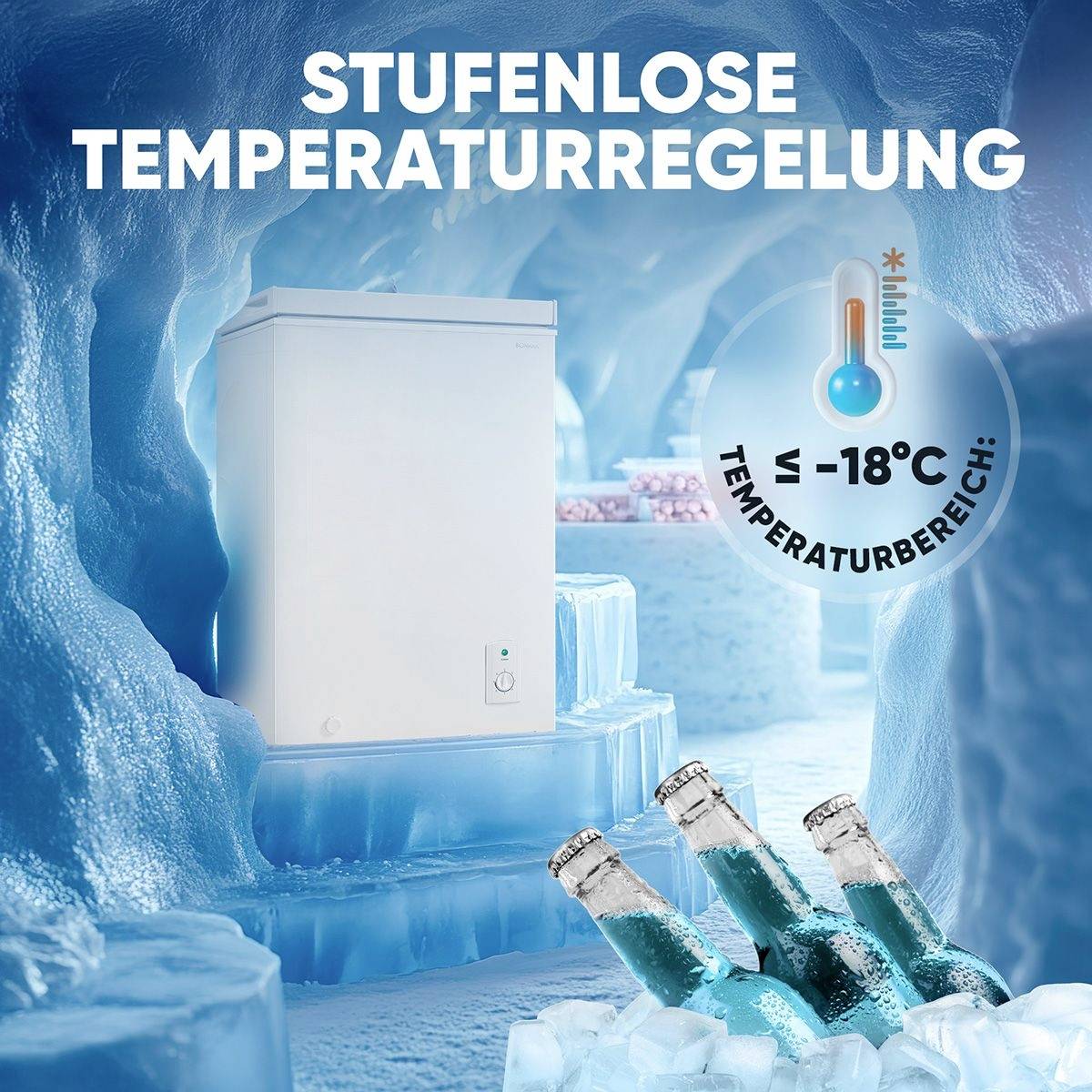 Bomann GT 7355 Gefriertruhe weiß Gefriertruhe EEK: D (A - G) 100 l Standgerät Weiß