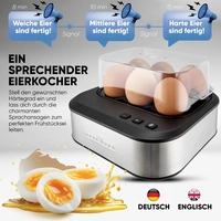 Profi Cook PC-EK 1276 inox Eierkocher Inox, Schwarz Profi Cook PC-EK 1276 inox Eierkocher Inox, Schwarz