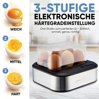 Profi Cook PC-EK 1276 inox Eierkocher Inox, Schwarz Profi Cook PC-EK 1276 inox Eierkocher Inox, Schwarz
