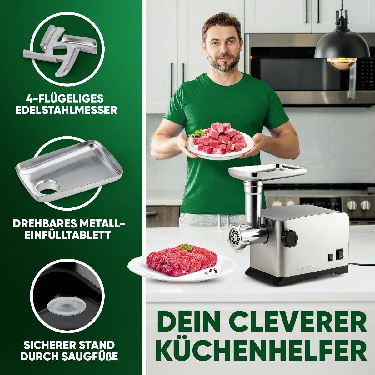 Profi Cook PC-FW 1272 501272 Fleischwolf 1200W