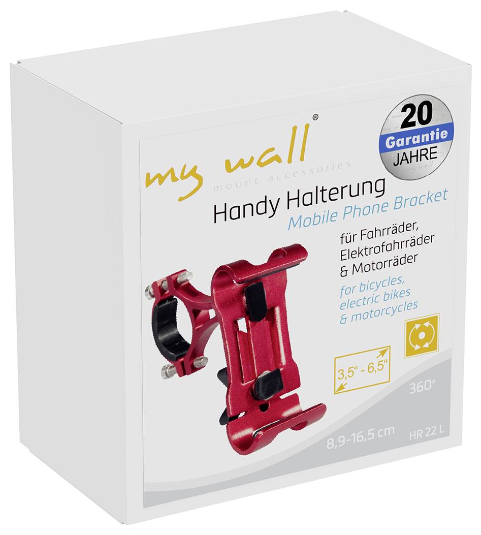 My Wall HR22L Handyhalterung Fahrrad Passend für Handy-Modell: Universal Breite (max.): 75mm
