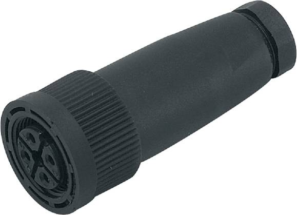 Schwarzes Mikrofonkabel mit rundem Stecker, Nahaufnahme; geeignet für Audioanwendungen und professionelle Tonübertragung.