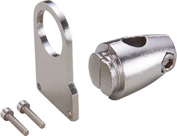 Metallischer Kabinentürhandgriff mit Montagehalterung und Schrauben, geeignet für Schiebetüren, in silberner Farbe.