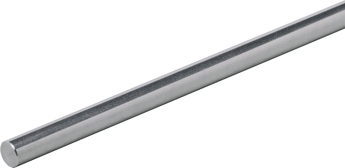 Abgerundete Metallstange mit glatter Oberfläche, diagonal im Bild positioniert. Eignet sich für Bauprojekte oder industrielle Anwendungen.