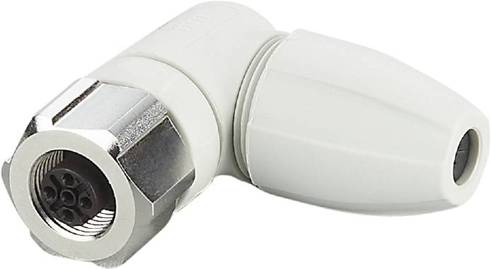 Ein weißer Heizkörperthermostat mit Metallanschluss, dargestellt in Großaufnahme, zeigt den mechanischen Drehregler an der Oberseite.