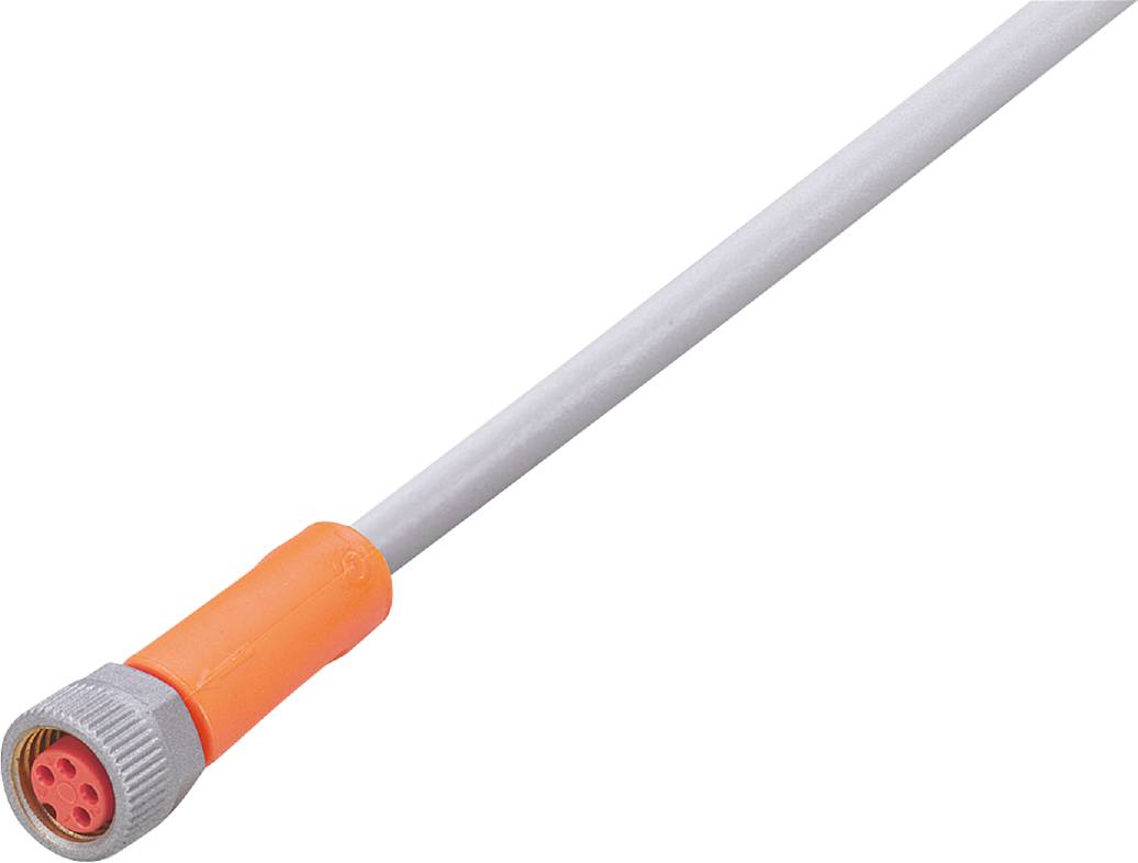 Ein langer, dünner Metallstab mit einer orangefarbenen Kunststoffgriffkappe am Ende.