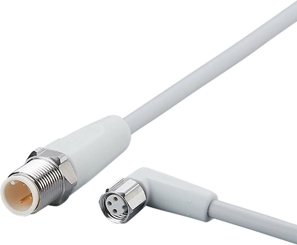 Anschlusskabel mit DIN-Steckverbindungen an beiden Enden, geeignet für Audiogeräte oder elektronische Anwendungen.