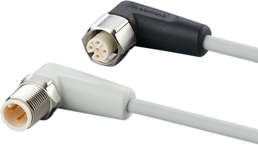 Ifm Electronic EVF083 Verbindungsleitung Stecker, gewinkelt, Buchse, gewinkelt 0.3m Polzahl Sensoren: 4, 5 1St.