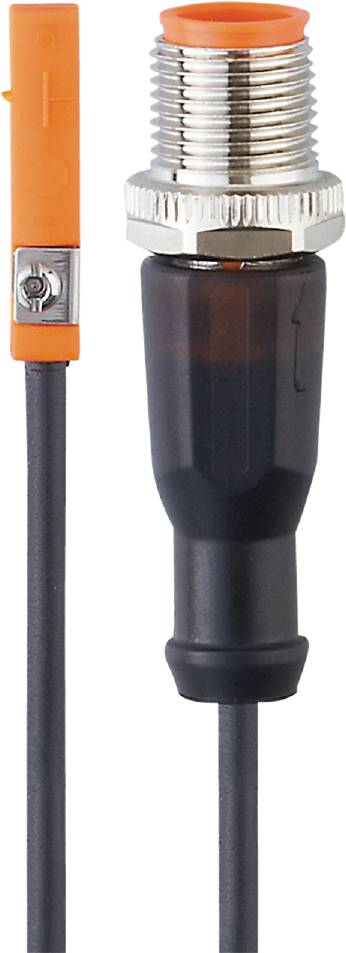 Ein angespitzter Bleistift neben einem schwarzen Stecker, der nach oben zeigt. Der Stecker hat einen orangefarbenen Akzent am oberen Ende.