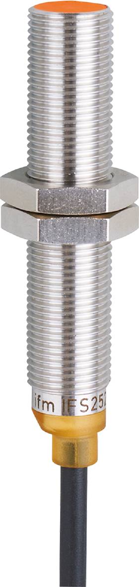 Nahaufnahme einer Metallgewindeschraube, vertikal positioniert.