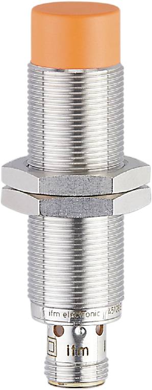 Ein silbernes, zylindrisches Metallteil mit Gewinde und zwei sechseckigen Muttern, die zur Befestigung dienen.