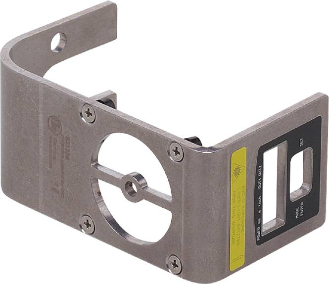 Metallhalterung mit Auslassungen und Schraublöchern, vermutlich zur Befestigung mechanischer oder elektronischer Komponenten.