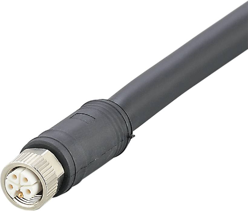 Ein schwarzes Kabel mit einem 4-poligen Stecker am Ende, geeignet für elektronische Verbindungen oder Datenübertragung.