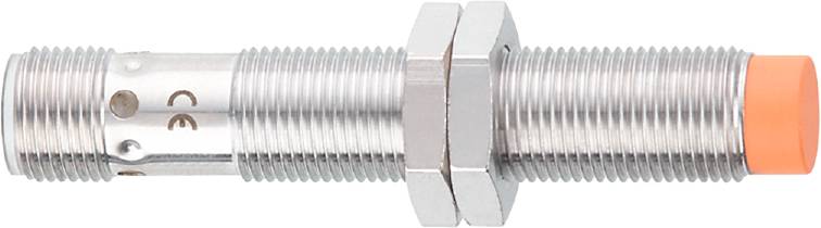 Nahaufnahme einer silbernen Sechskantschraube mit zwei Muttern, die sich parallel zur Schraube drehen.