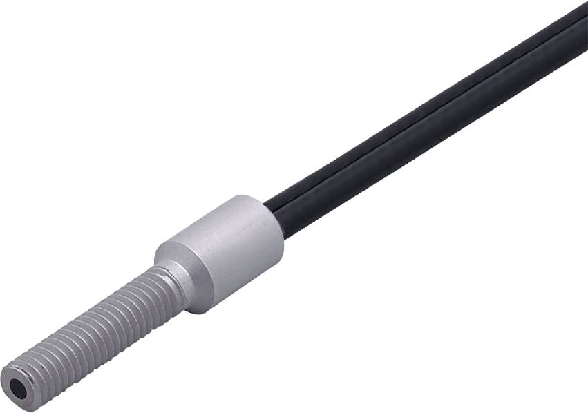 Metallsensor mit schwarzem Kabel, geeignet für industrielle Anwendungen und Maschinenüberwachung.