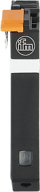 Ein rechteckiges, schwarzes Objekt auf weißem Hintergrund.