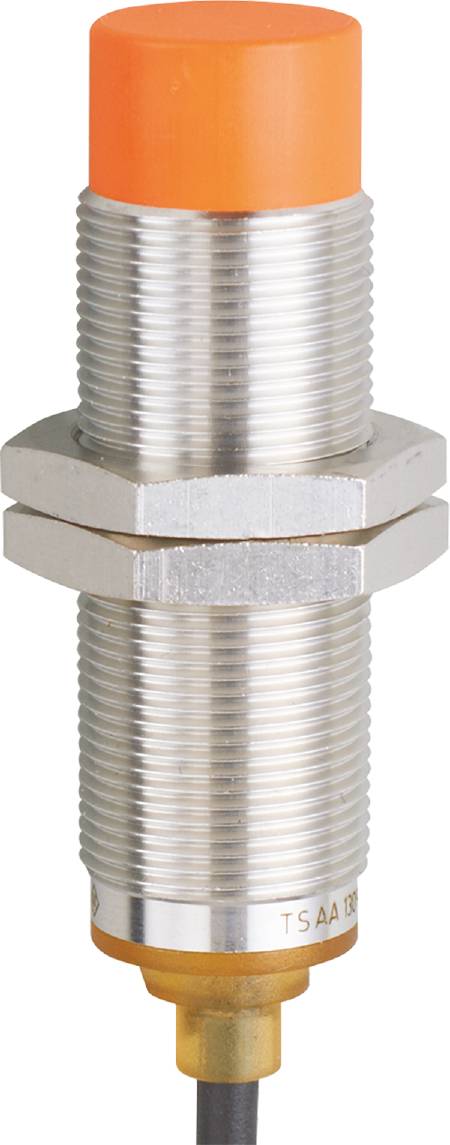 Ein silberfarbenes Metallgewinde mit zwei Sechskantmuttern.