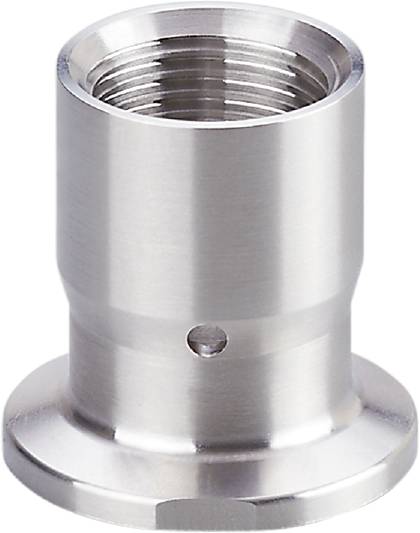 Metallabdeckung mit zylindrischer Form und Gewinde innen, geeignet für technische Anwendungen oder Rohrverschlüsse.