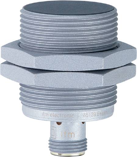 Zylindrischer Induktivsensor in Metallgehäuse, geeignet zur Positions- und Objekterkennung in industriellen Anwendungen.